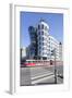 Tram in Front of the Dancing House (Ginger and Fred) by Frank Gehry-Markus Lange-Framed Photographic Print