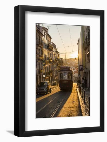 Tram in Lisbon, Portugal, Europe-Alex Treadway-Framed Photographic Print