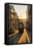 Tram in Lisbon, Portugal, Europe-Alex Treadway-Framed Stretched Canvas