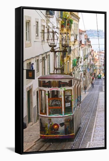 Tram in Lisbon, Portugal-null-Framed Stretched Canvas