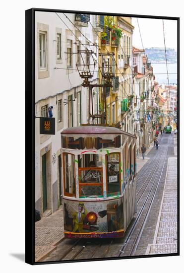 Tram in Lisbon, Portugal-null-Framed Stretched Canvas