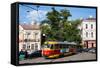 Tram in Moscow, Russia, Europe-Michael Runkel-Framed Stretched Canvas