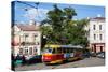 Tram in Moscow, Russia, Europe-Michael Runkel-Stretched Canvas