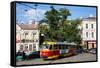 Tram in Moscow, Russia, Europe-Michael Runkel-Framed Stretched Canvas