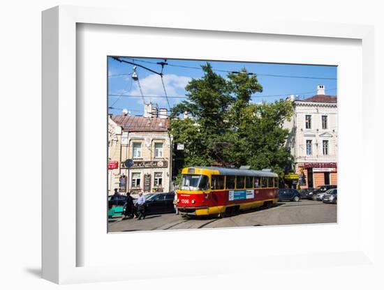 Tram in Moscow, Russia, Europe-Michael Runkel-Framed Photographic Print