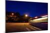 Tram in Norway at Night-Felipe Rodríguez-Mounted Photographic Print