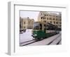 Tram in Street in Winter, Helsinki, Finland, Scandinavia-Gavin Hellier-Framed Photographic Print