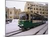 Tram in Street in Winter, Helsinki, Finland, Scandinavia-Gavin Hellier-Mounted Photographic Print