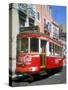 Tram in the Alfama, Lisbon, Portugal-Peter Thompson-Stretched Canvas