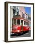 Tram in the Alfama, Lisbon, Portugal-Peter Thompson-Framed Photographic Print
