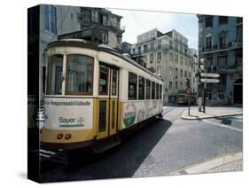 Tram in the Baixa District, Lisbon, Portugal-Neale Clarke-Stretched Canvas