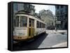 Tram in the Baixa District, Lisbon, Portugal-Neale Clarke-Framed Stretched Canvas