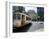 Tram in the Baixa District, Lisbon, Portugal-Neale Clarke-Framed Photographic Print