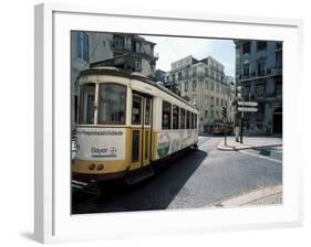 Tram in the Baixa District, Lisbon, Portugal-Neale Clarke-Framed Photographic Print