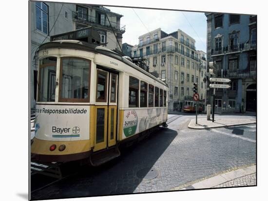 Tram in the Baixa District, Lisbon, Portugal-Neale Clarke-Mounted Photographic Print