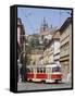 Tram in the Lesser Quarter, Prague, Czech Republic, Europe-Michael Short-Framed Stretched Canvas
