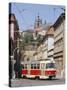 Tram in the Lesser Quarter, Prague, Czech Republic, Europe-Michael Short-Stretched Canvas