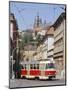 Tram in the Lesser Quarter, Prague, Czech Republic, Europe-Michael Short-Mounted Photographic Print