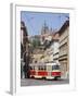 Tram in the Lesser Quarter, Prague, Czech Republic, Europe-Michael Short-Framed Photographic Print