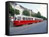 Tram, Leopoldstadt, Vienna, Austria-Richard Nebesky-Framed Stretched Canvas