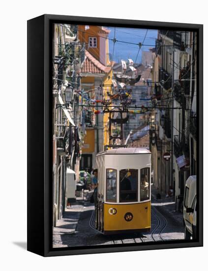 Tram, Lisbon, Portugal-Jon Arnold-Framed Stretched Canvas