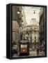 Tram on a Street, Piazza Del Duomo, Milan, Lombardy, Italy-null-Framed Stretched Canvas