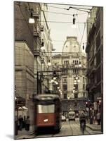 Tram on a Street, Piazza Del Duomo, Milan, Lombardy, Italy-null-Mounted Premium Photographic Print