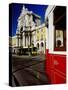 Tram on Praca De Commercio, Lisbon, Portugal-Izzet Keribar-Stretched Canvas