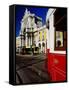 Tram on Praca De Commercio, Lisbon, Portugal-Izzet Keribar-Framed Stretched Canvas