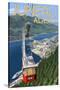 Tram over Juneau, Alaska-Lantern Press-Stretched Canvas