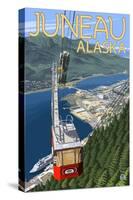 Tram over Juneau, Alaska-Lantern Press-Stretched Canvas