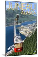 Tram over Juneau, Alaska-Lantern Press-Mounted Art Print