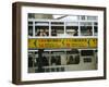 Tram Passing Pick up Stop, Hong Kong, China, Asia-Fraser Hall-Framed Photographic Print