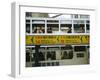 Tram Passing Pick up Stop, Hong Kong, China, Asia-Fraser Hall-Framed Photographic Print