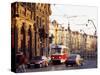 Tram, Prague, Czech Republic-Richard Nebesky-Stretched Canvas