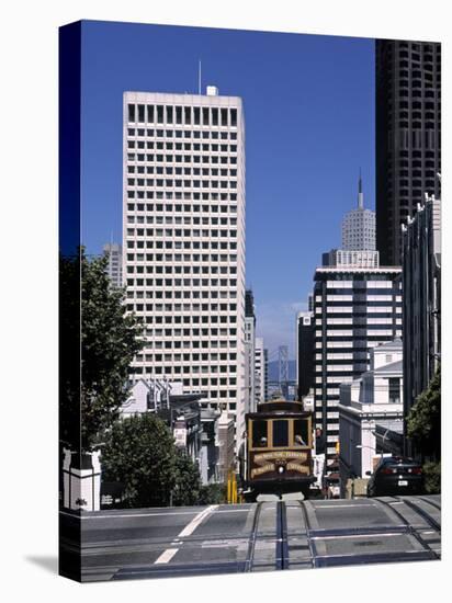 Tram, San Francisco, USA-Neil Farrin-Stretched Canvas