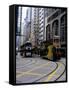 Tram, Sheung Wan, Hong Kong Island, Hong Kong, China-Amanda Hall-Framed Stretched Canvas