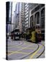 Tram, Sheung Wan, Hong Kong Island, Hong Kong, China-Amanda Hall-Stretched Canvas