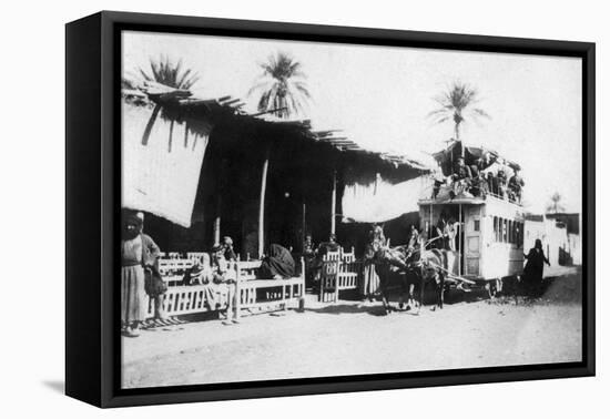 Tramcar, Kazimain Road, Baghdad, Iraq, 1917-1919-null-Framed Stretched Canvas