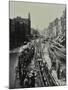 Tramline Being Laid in the Middle of the Road, Whitechapel High Street, London, 1929-null-Mounted Photographic Print