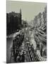 Tramline Being Laid in the Middle of the Road, Whitechapel High Street, London, 1929-null-Mounted Photographic Print