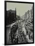 Tramline Being Laid in the Middle of the Road, Whitechapel High Street, London, 1929-null-Framed Photographic Print