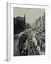 Tramline Being Laid in the Middle of the Road, Whitechapel High Street, London, 1929-null-Framed Photographic Print