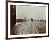 Tramlines and Vehicles on the Albert Embankment, Lambeth, London, 1909-null-Framed Photographic Print