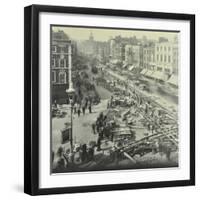 Tramlines Being Laid, Whitechapel High Street, London, 1929-null-Framed Photographic Print