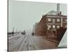 Tramlines on the Albert Embankment, Lambeth, London, 1909-null-Stretched Canvas