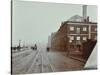 Tramlines on the Albert Embankment, Lambeth, London, 1909-null-Stretched Canvas