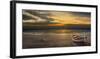 Tramonto sulla battigia-Adriano Galasso-Framed Art Print