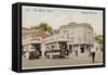 Trams at Finsbury Park London 'The Boy Stood on the Tramway Line the Driver Rang His Bell-null-Framed Stretched Canvas