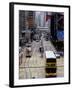 Trams, Des Voeux Road, Central, Hong Kong Island, Hong Kong, China-Amanda Hall-Framed Photographic Print